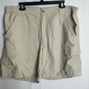 Berkley Mens Size Large Fishing Shorts Beige See Pic For Flaw 3641
